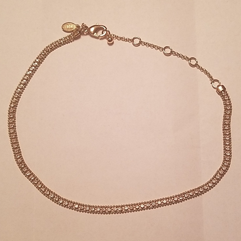 Rhinestone choker necklace